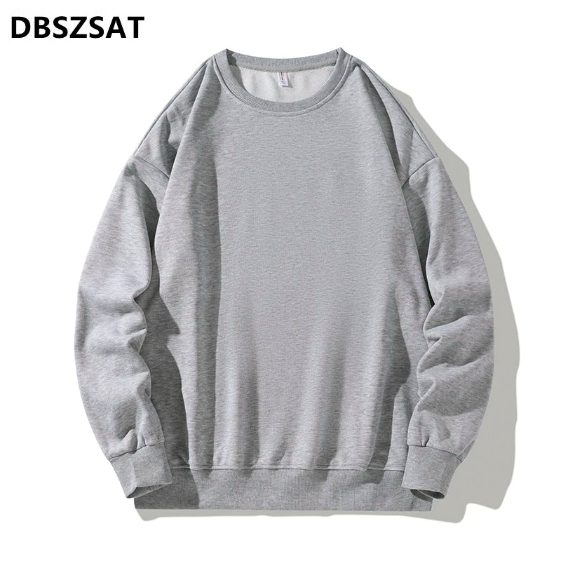 Non-Iron Men'S Grey Sweaters Spring Autumn Winter Clothes 2023 Pull OverSize 5XL 6XL 7XL 8XL Classic Style Casual Pullovers